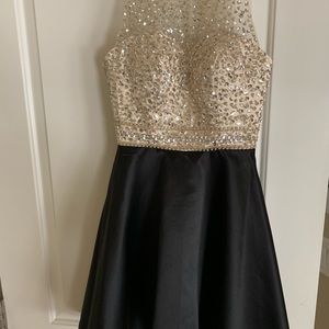 Black & gold dress